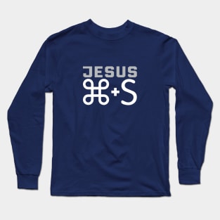 Jesus + Command S Long Sleeve T-Shirt